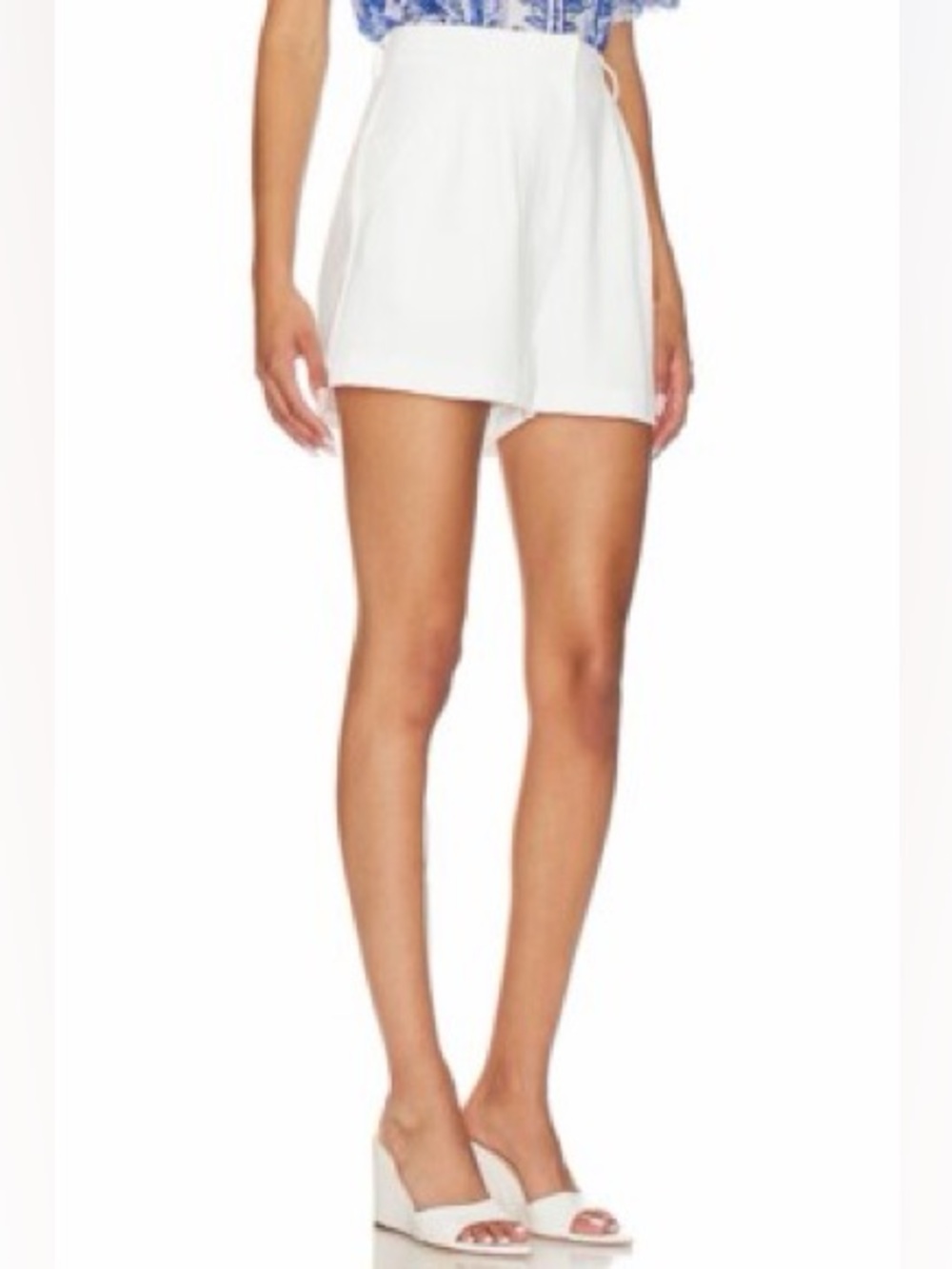 Amanda Uprichard JANE SHORTS in Ivory Medium - White High-Waist Tailored Shorts
